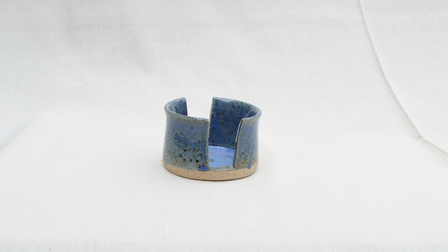 Handmade Ceramic Sponge Holder - Blue