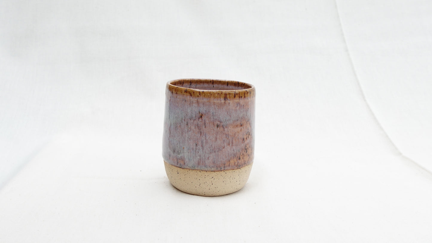 Handmade Ceramic Thumb Cup – Warm Earth Glaze