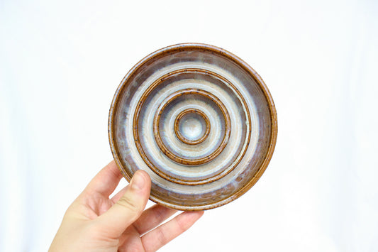 SMALL Smooth Slow Feeder Bowl - Cinnamon Ripple (6)
