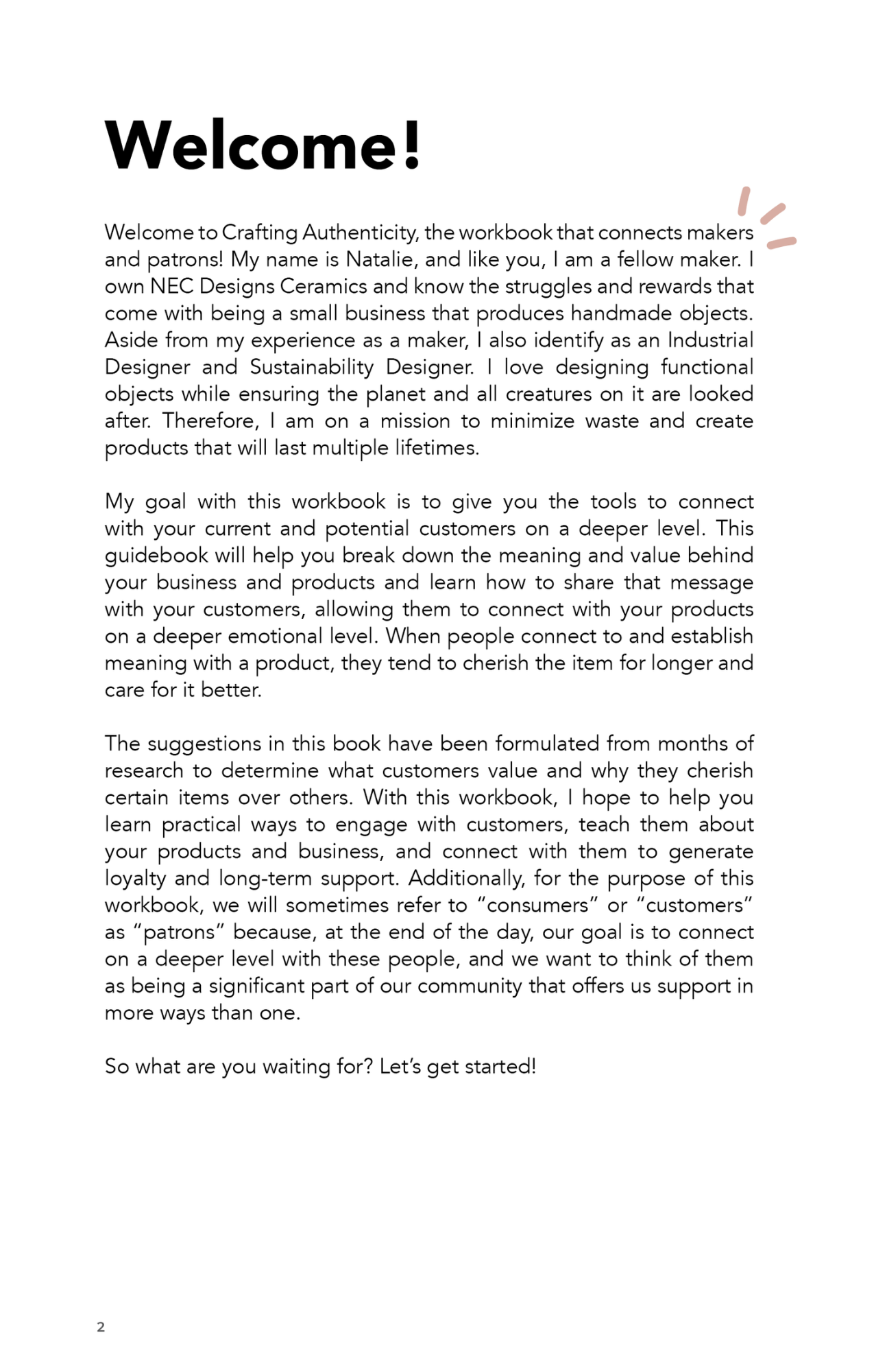 Crafting Authenticity - A workbook to connect makers to their ideal customers