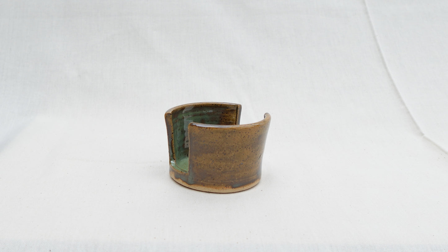 Handmade Ceramic Sponge Holder – Earthy Green