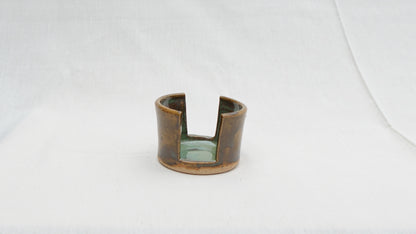 Handmade Ceramic Sponge Holder – Earthy Green