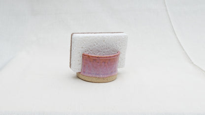 Handmade Ceramic Sponge Holder – Unicorn Pink