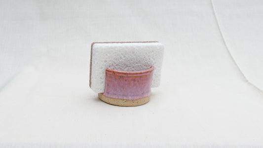 Handmade Ceramic Sponge Holder – Unicorn Pink