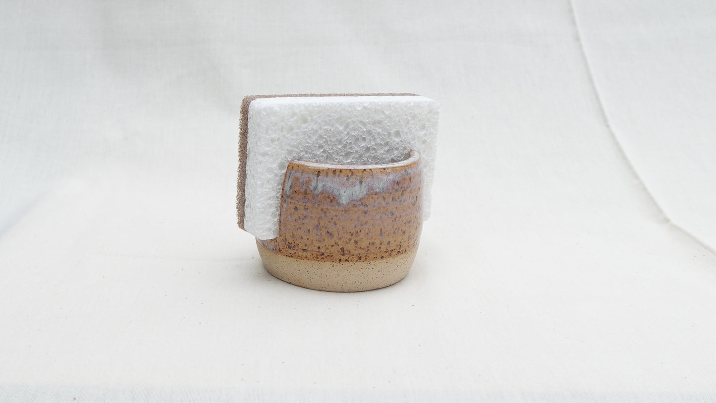 Handmade Ceramic Sponge Holder – Earthy Neutral