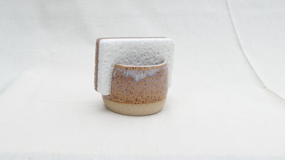 Handmade Ceramic Sponge Holder – Earthy Neutral