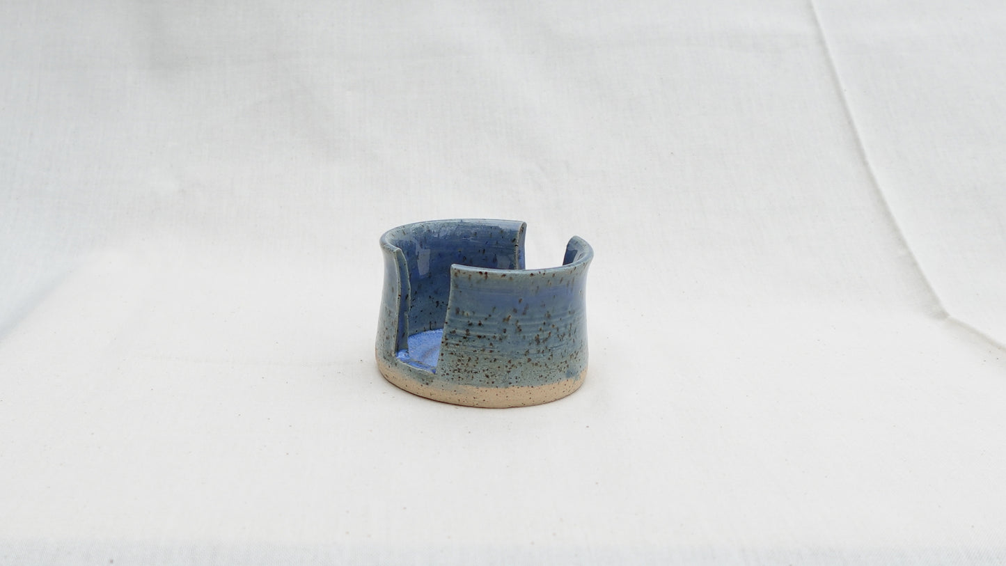 Handmade Ceramic Sponge Holder - Blue