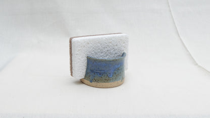 Handmade Ceramic Sponge Holder - Blue