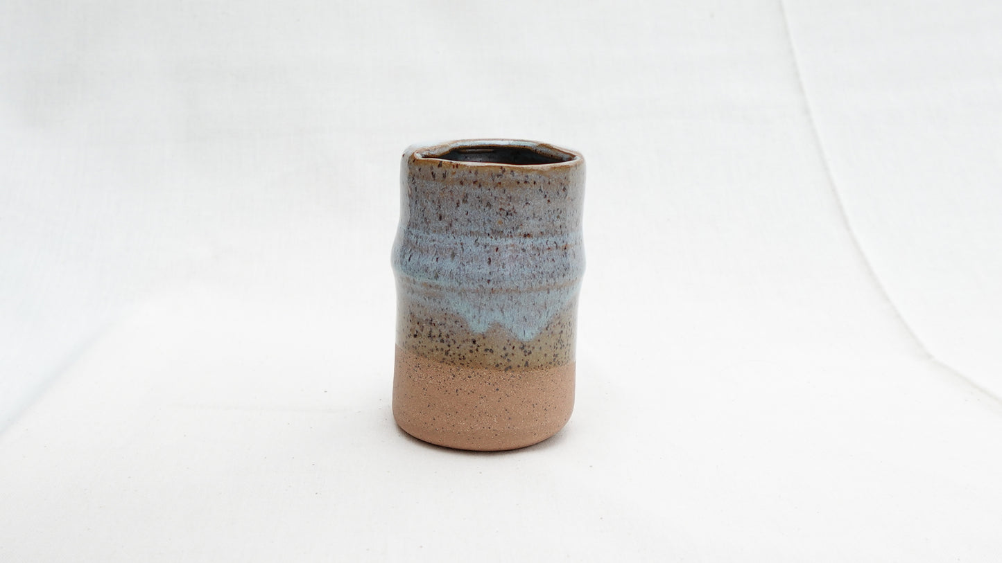 Turquoise Speckled Stoneware Travel Mug – Sippy Tumbler for Car Cup Holder