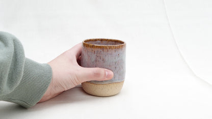 Handmade Ceramic Thumb Cup – Warm Earth Glaze