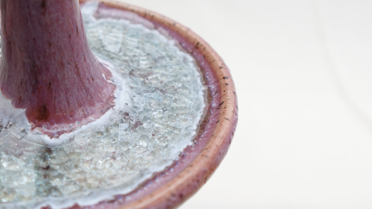 Handmade Ceramic Ring Dish with Recycled Glass