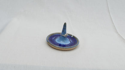 Handmade Ceramic Ring Dish with Recycled Glass