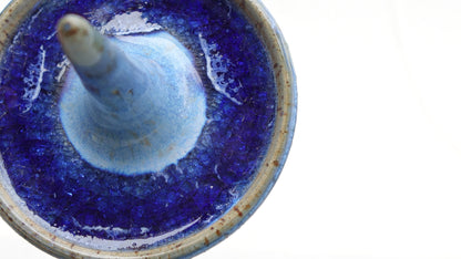 Handmade Ceramic Ring Dish with Recycled Glass