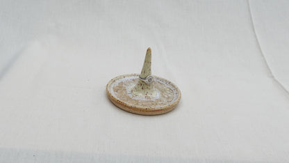 Handmade Ceramic Ring Dish with Recycled Glass