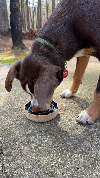 *Pre-Order* SMALL Dog & Cat Slow Feed Bowl - Wavy Rim (Custom Color)