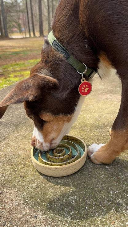 *Pre-Order* SMALL Dog & Cat Slow Feeder Bowl - Smooth Rim (Custom Color)