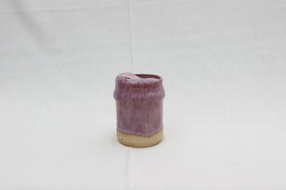 Handmade Berry Pink Ceramic Travel Mug – Pottery Sippy Cup Tumbler for Car Cup Holder