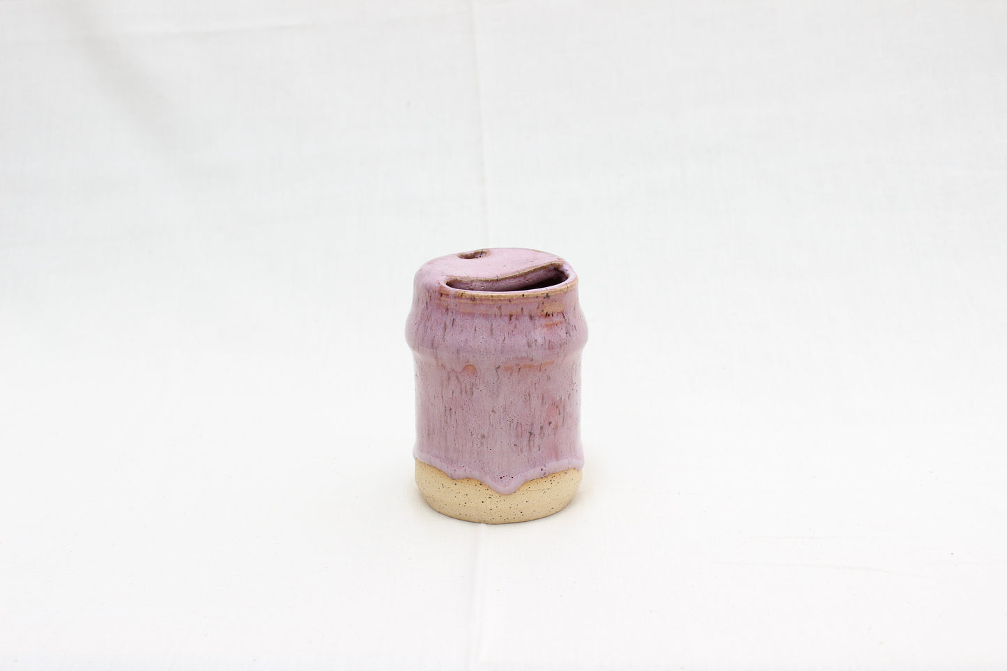 Handmade Berry Pink Ceramic Travel Mug – Pottery Sippy Cup Tumbler for Car Cup Holder