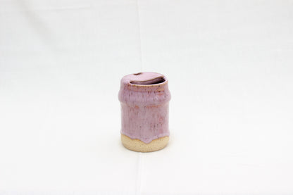 Handmade Berry Pink Ceramic Travel Mug – Pottery Sippy Cup Tumbler for Car Cup Holder