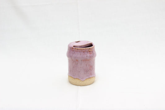 Handmade Berry Pink Ceramic Travel Mug – Pottery Sippy Cup Tumbler for Car Cup Holder