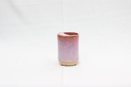 Handmade Unicorn Pink Ceramic Travel Mug - Pottery Sippy Cup Tumbler for Car Cup Holder