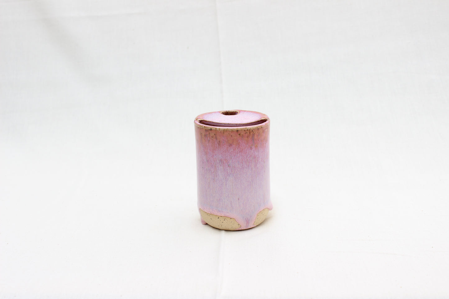 Handmade Unicorn Pink Ceramic Travel Mug - Pottery Sippy Cup Tumbler for Car Cup Holder