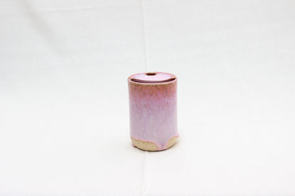 Handmade Unicorn Pink Ceramic Travel Mug - Pottery Sippy Cup Tumbler for Car Cup Holder