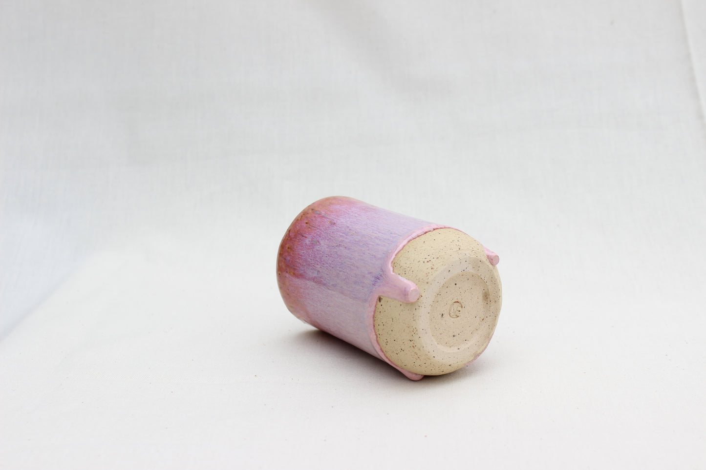 Handmade Unicorn Pink Ceramic Travel Mug - Pottery Sippy Cup Tumbler for Car Cup Holder