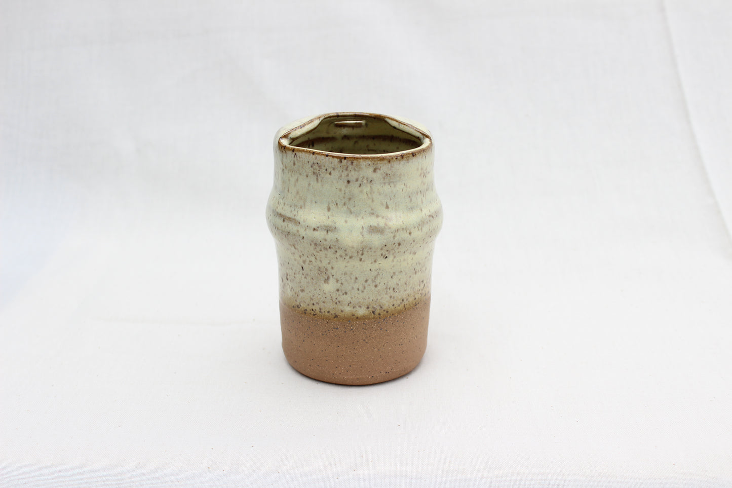 Handmade Butter Yellow Ceramic Travel Mug – Pottery Sippy Cup Tumbler for Car Cup Holder