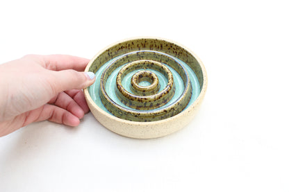 *Pre-Order* MEDIUM Slow Feed Dog Bowl - Smooth Rim (Custom Color)