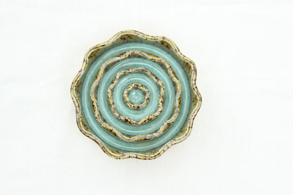 *Pre-Order* LARGE Slow Feed Dog Bowl - Wavy Rim (Custom Color)