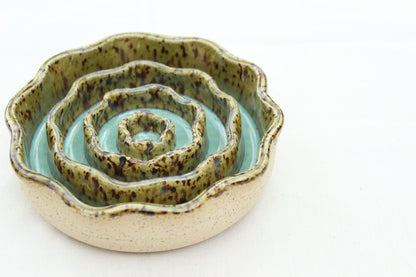*Pre-Order* SMALL Dog & Cat Slow Feed Bowl - Wavy Rim (Custom Color)