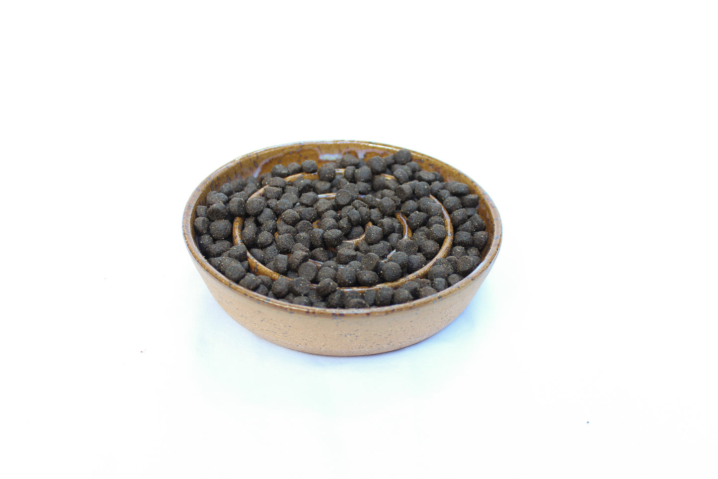 SMALL Smooth-Rim Slow Feeder Bowl - Cinnamon Ripple (1)