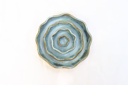 SMALL Wavy Slow Feeder Bowl - Soft Blue (2)