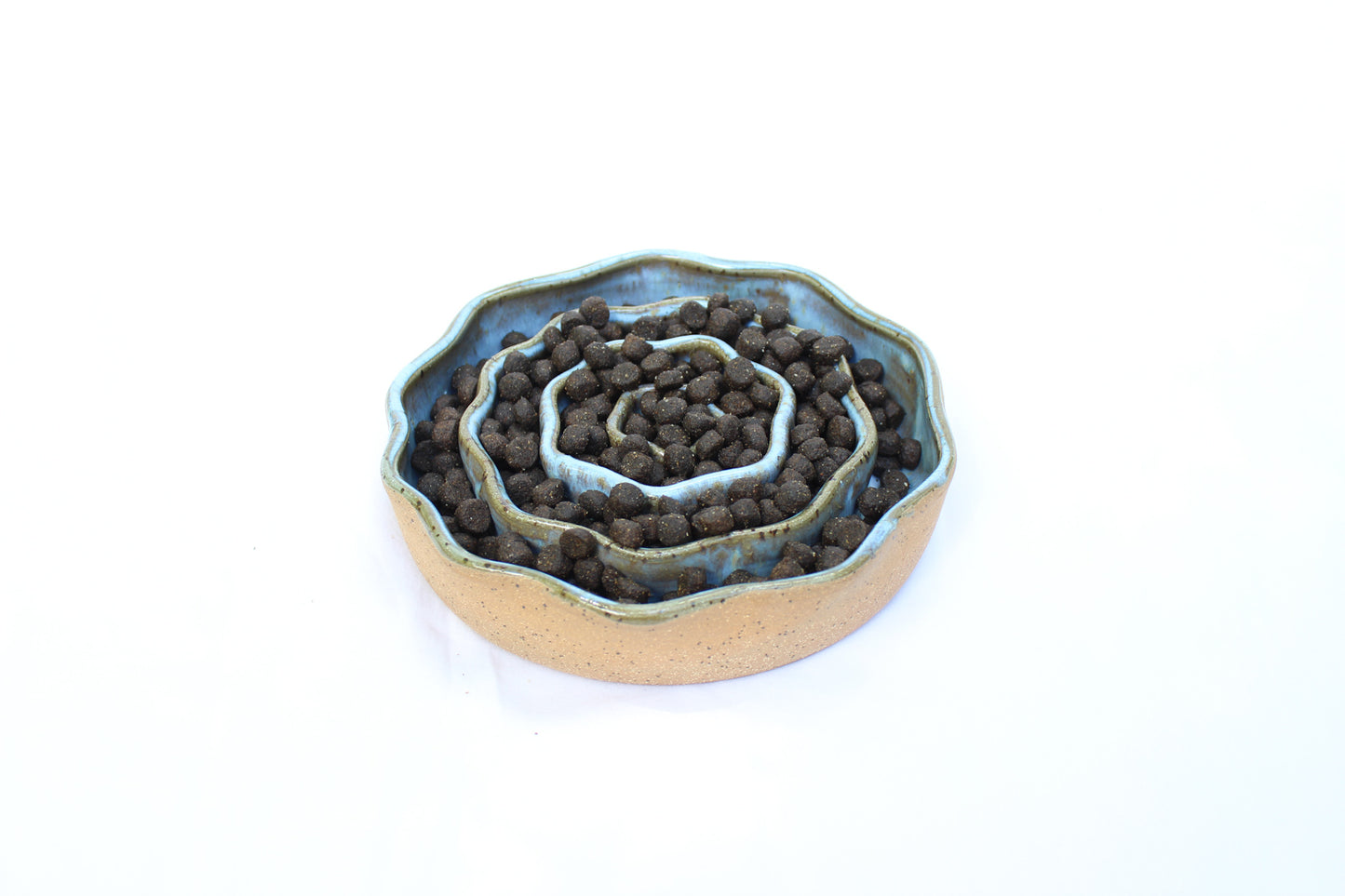SMALL Wavy Slow Feeder Bowl - Soft Blue (2)