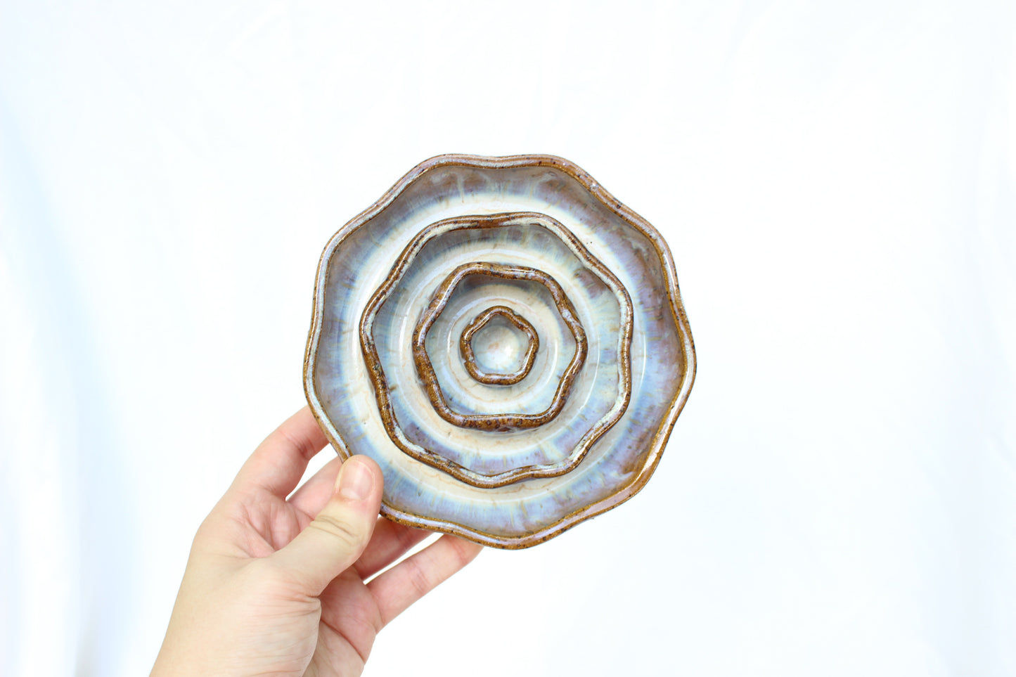 SMALL Wavy Slow Feeder Bowl - Cinnamon Ripple (3)