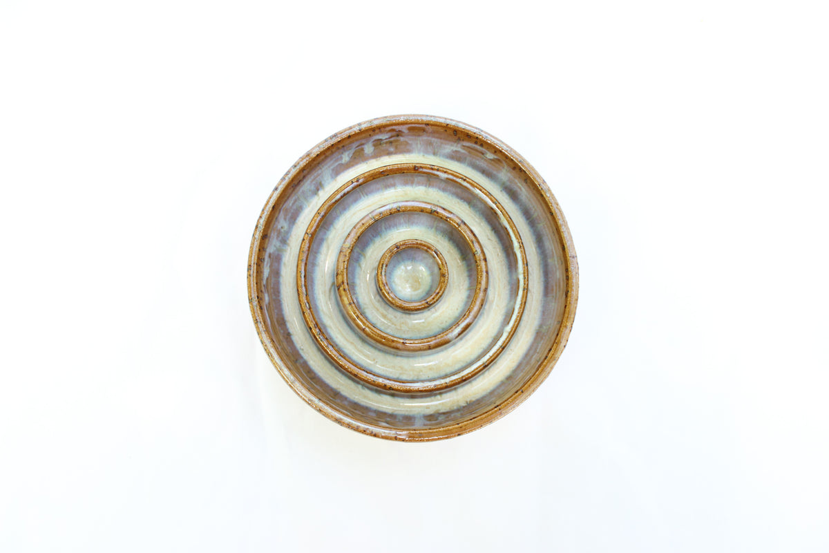 SMALL Smooth Slow Feeder Bowl - Cinnamon Ripple (6)