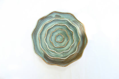 MEDIUM Wavy Slow Feeder Bowl - Runny Teal (7)
