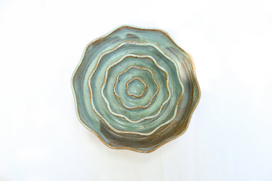 MEDIUM Wavy Slow Feeder Bowl - Runny Teal (7)