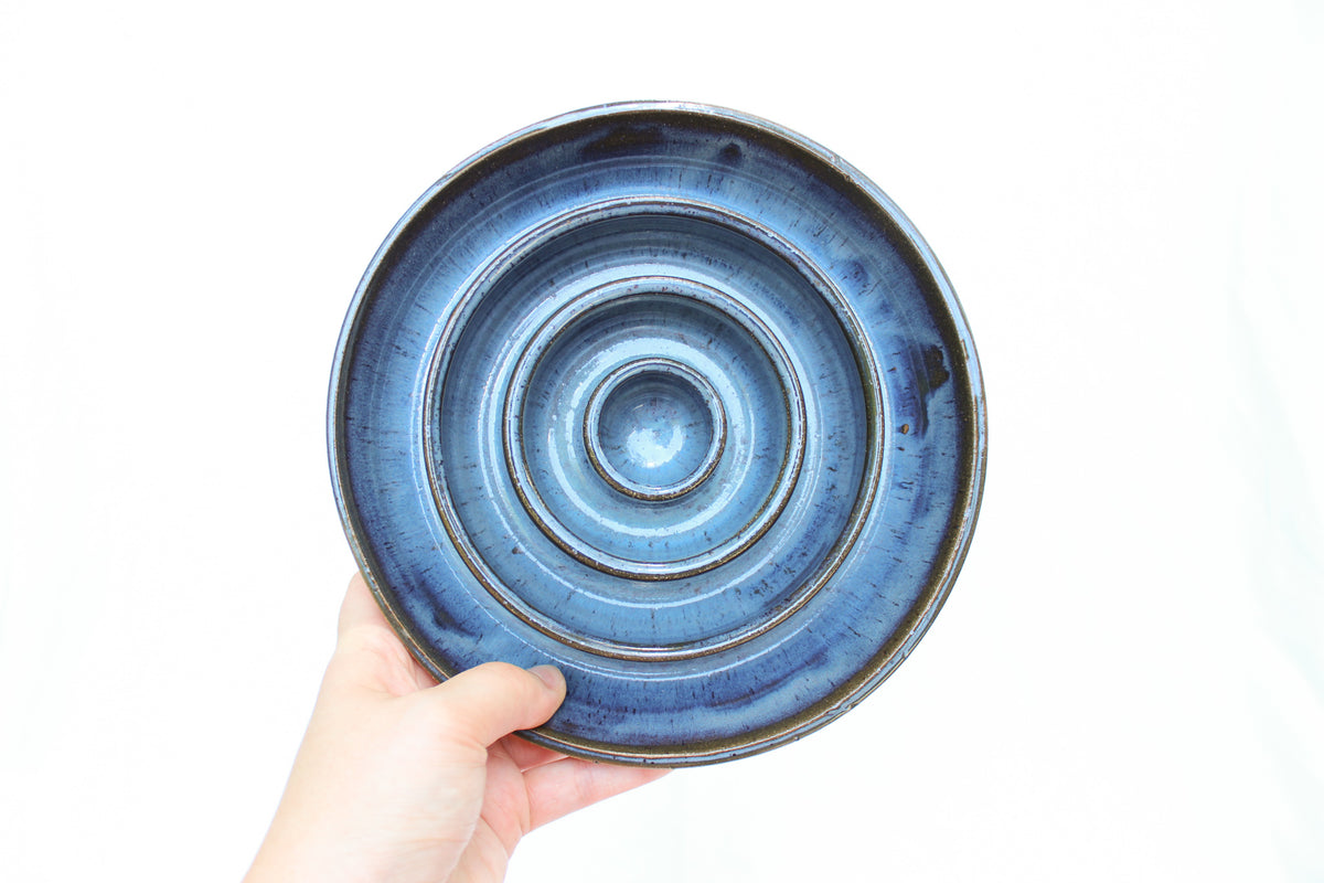 MEDIUM Smooth Slow Feeder Bowl - Texture Dark Cloud (10)