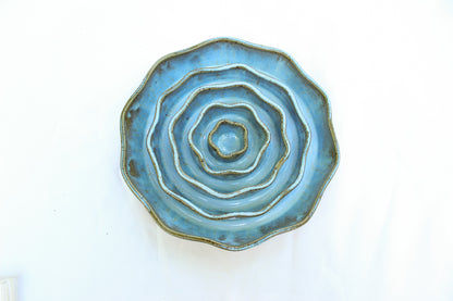 MEDIUM Wavy Slow Feeder Bowl - Soft Blue (12)