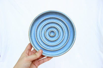 MEDIUM Smooth Slow Feeder Bowl - Soft Blue (13) - Shallow
