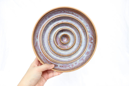 LARGE Smooth Slow Feeder Bowl - Cinnamon Ripple (18)