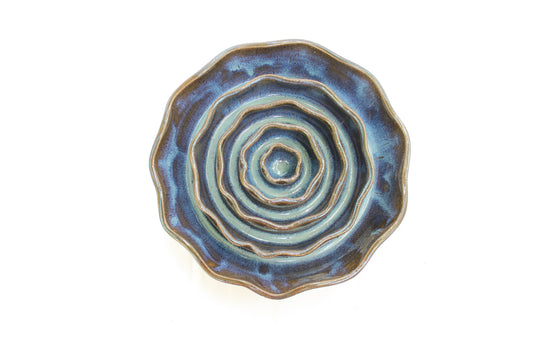 MEDIUM Wavy Slow Feeder Bowl - Texture Dark Cloud (19)