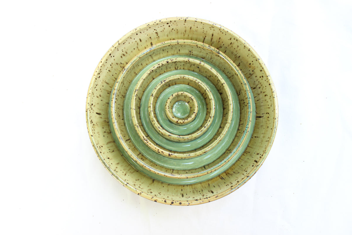 MEDIUM Smooth Slow Feeder Bowl - Soft Green (21)