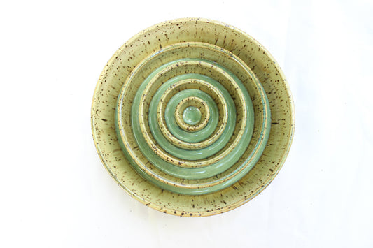 MEDIUM Smooth Slow Feeder Bowl - Soft Green (21)