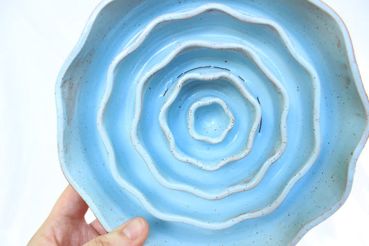 MEDIUM Wavy Slow Feeder Bowl - Sky Blue (24)