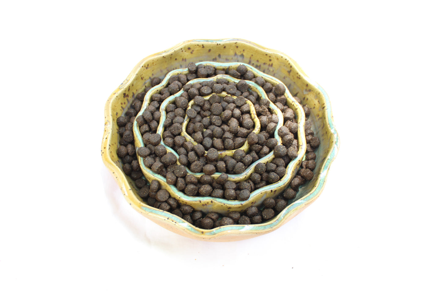 MEDIUM Wavy Slow Feeder Bowl - Soft Green (26)