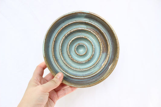 MEDIUM Smooth Slow Feeder Bowl - Runny Teal
