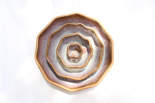 LARGE Wavy Slow Feeder Bowl - Cinnamon Ripple (33)